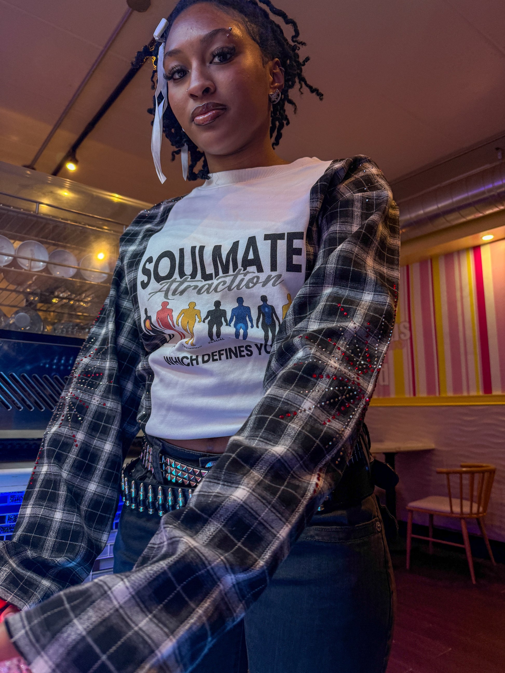 Soulmate Attraction Flannel TEE - DARKINDAYZ